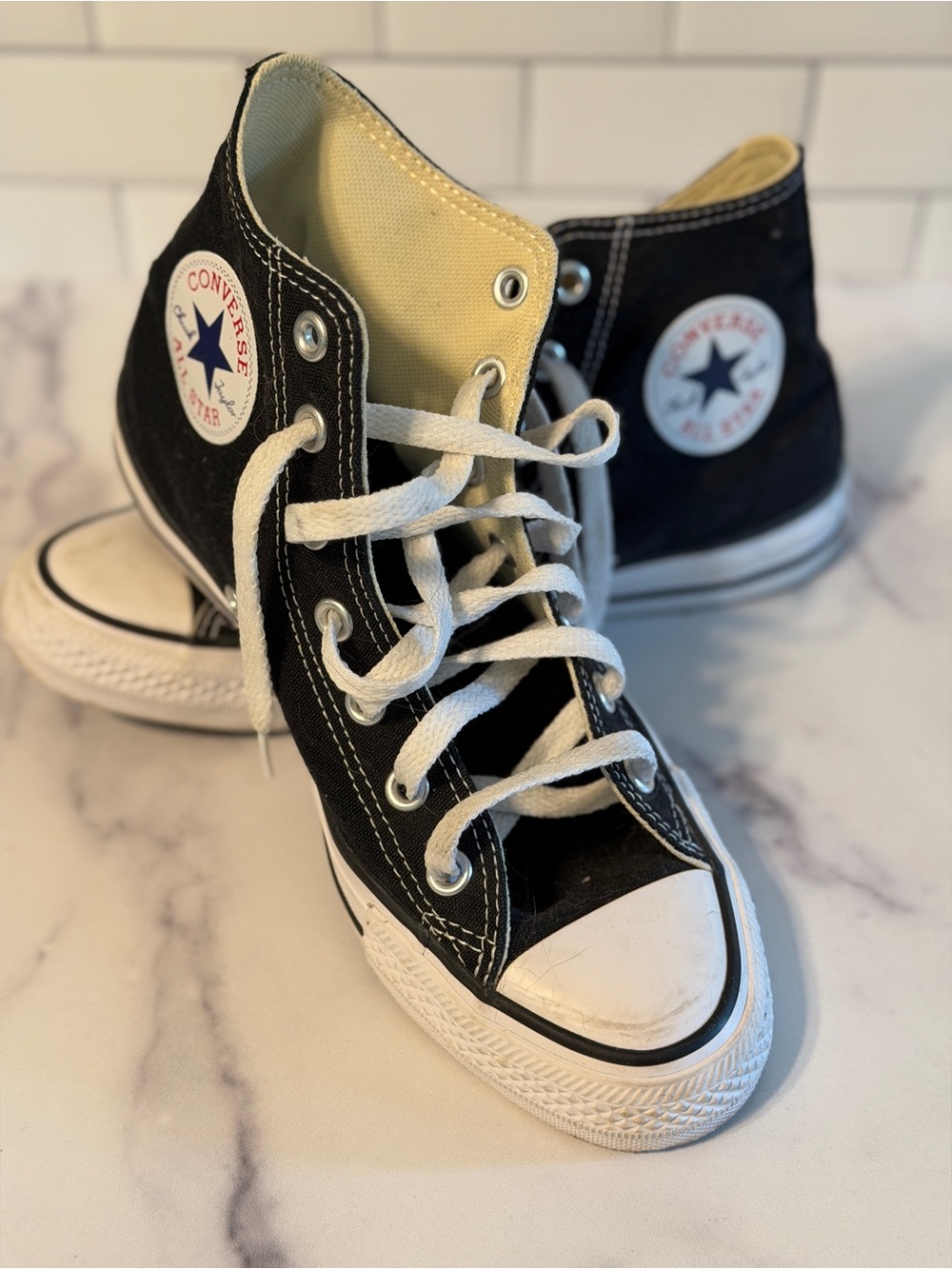 Converse Chuck Taylor All Star High Top Black Sneakers Women’s 8 Men’s 6 - Picture 1 of 12